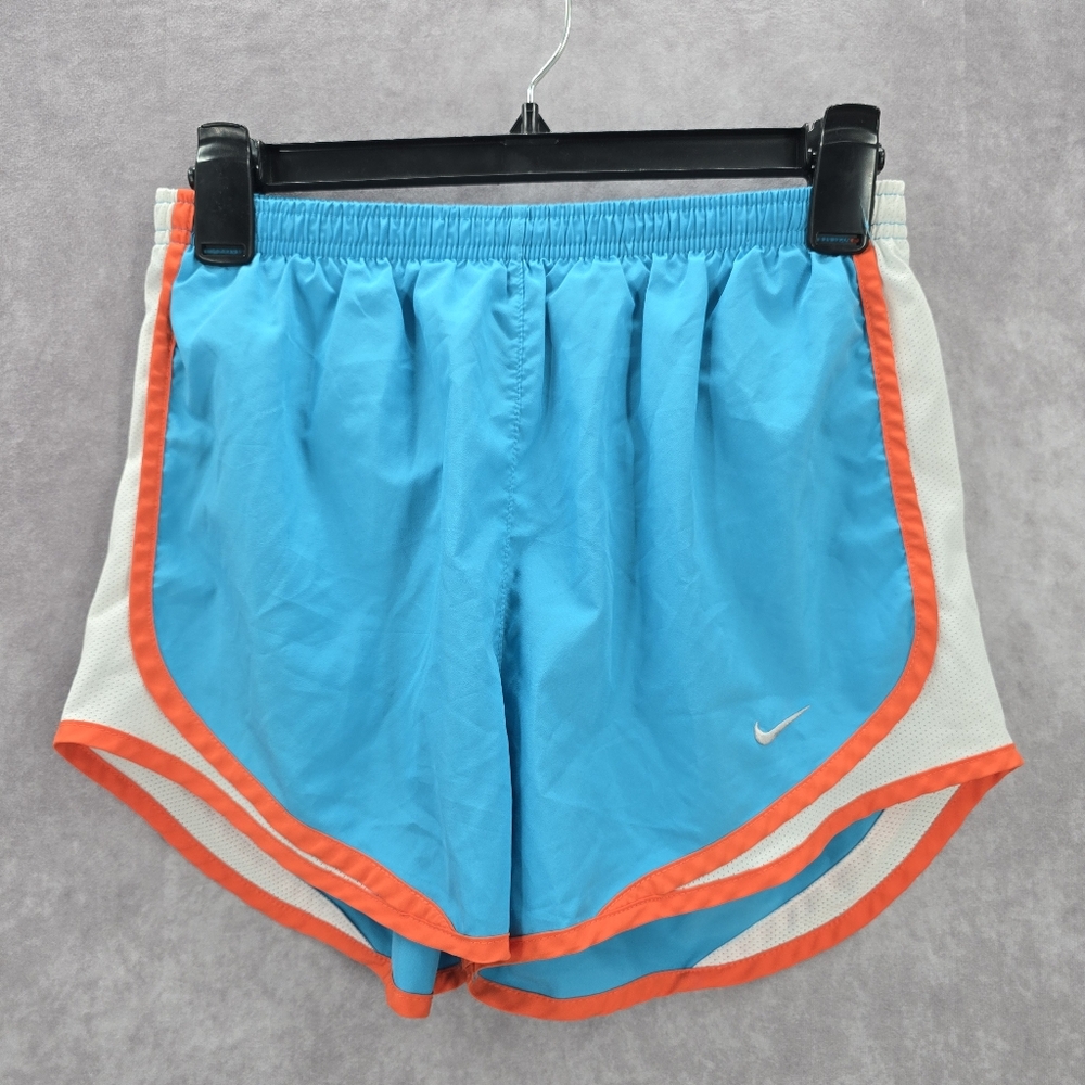 Nike Blue Orange‎ Stripe Pull On Athletic Active Running Pants Shorts Small